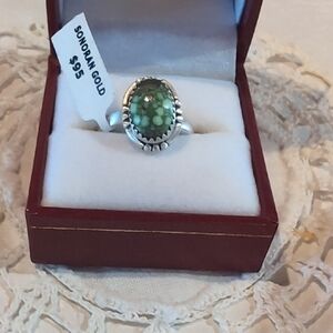 925 Sterling Silver Sonoran Gold Ring Adjustable